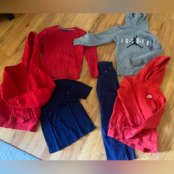 Set of 6 boy’s size small 7/8 clothing Polo Nike jordan